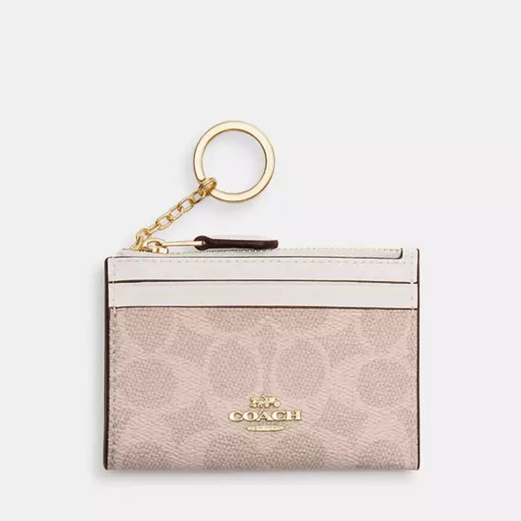 NWT Coach  Mini Skinny Id Case In Signature Canvas - Picture 1 of 6
